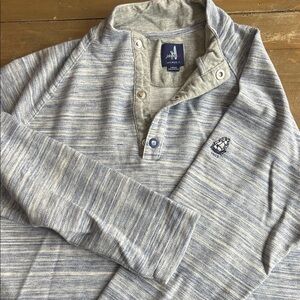 johnnie-O Light Blue Striped Henley Shirt